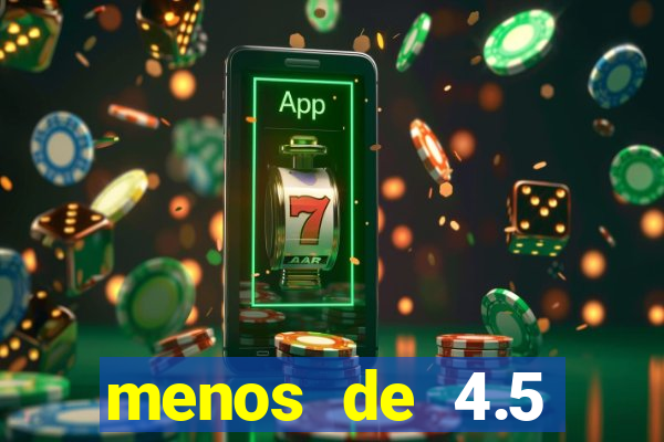 menos de 4.5 escanteios o que significa